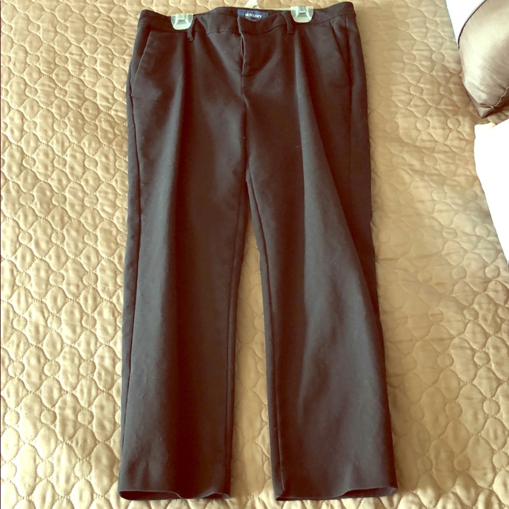 Black ankle length dress pants